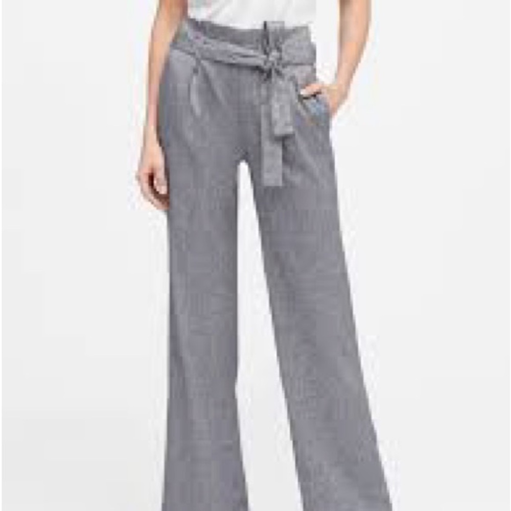 Navy Blue Banana Republic Women's Wide-Leg Pants
